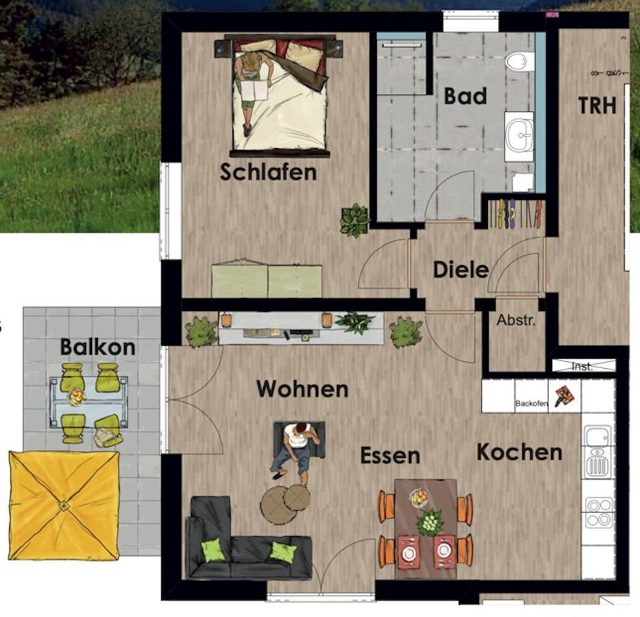 Rehkitz Apartment ไบเออร์สบรอนน์ ภายนอก รูปภาพ